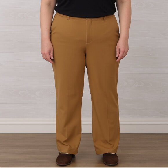 Quince Tan Straight Leg Pants Timeless Style - Picture 1 of 7
